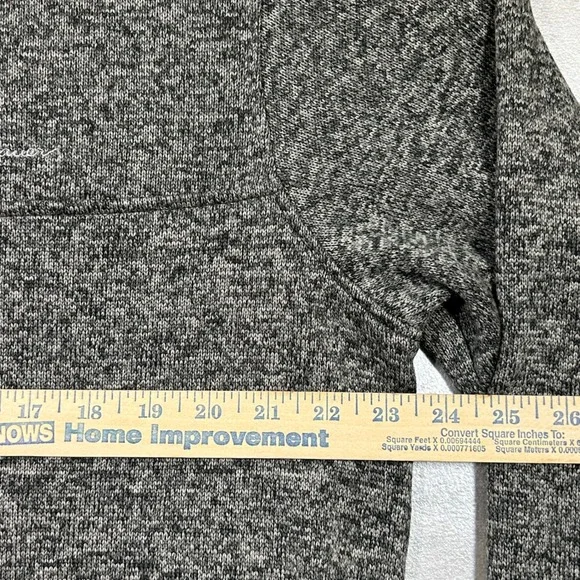 Eddie Bauer Mens XL Pullover 1/4 Button Sweater Gray Heather Fleece‎ Mock Neck - Picture 11 of 12